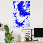 Blauw Gevederde Ster Poster (Thuiskantoor)