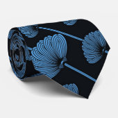 Blauw gevesdroogd Stropdas flespatroon (Opgerold)