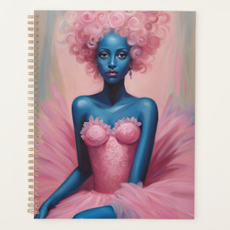 Blauw Gevilde Ballerina in Roze Tutu Planner