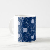 blauw gevlekt koffiemok (Voorkant links)