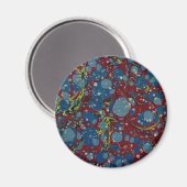 Blauw Gevlekt Rood Markeren Magneet (Voorkant / Achterkant)