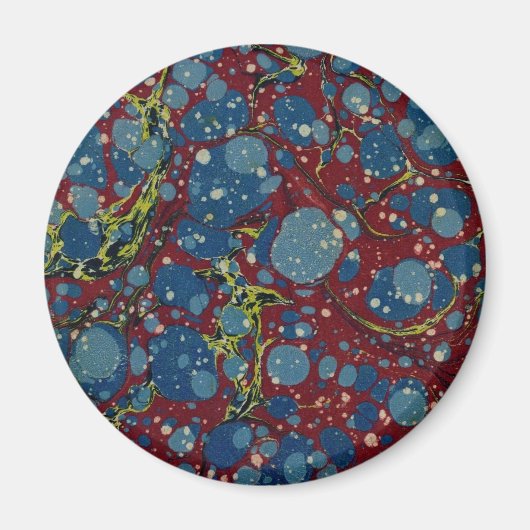 Blauw Gevlekt Rood Markeren Magneet (Voorkant)