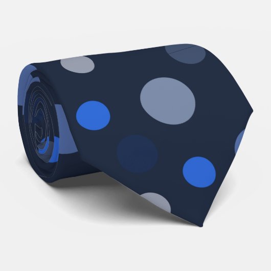 Blauw gevlekt Stropdas (Opgerold)