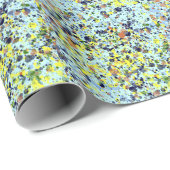 Blauw gevlekt verpakkingspapier cadeaupapier (Rol Hoek)