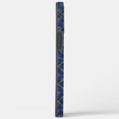 Blauw gevlekt vierkant met pixelbeklede stippen Case-Mate iPhone case (Achterkant / Rechts)