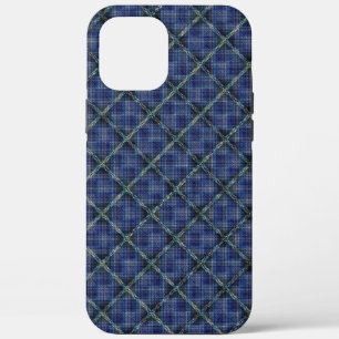Blauw gevlekt vierkant met pixelbeklede stippen Case-Mate iPhone case