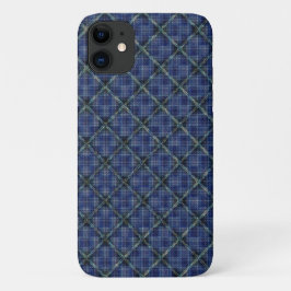 Blauw gevlekt vierkant met pixelbeklede stippen Case-Mate iPhone case
