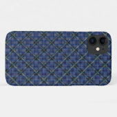 Blauw gevlekt vierkant met pixelbeklede stippen Case-Mate iPhone case (Achterkant (horizontaal))