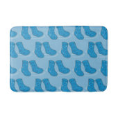 Blauw gevlektte Wellies-laarzen ondeugende patroon Badmat (Voorkant)