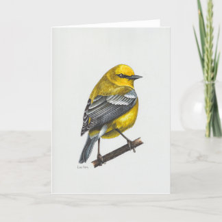Blauw-gevleugelde Warbler Art Kaart