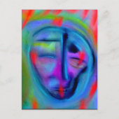 Blauw gevoel briefkaart (Voorkant)