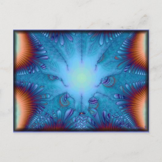 Blauw gevoel briefkaart (Voorkant)