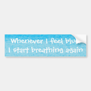 Blauw gevoel bumpersticker