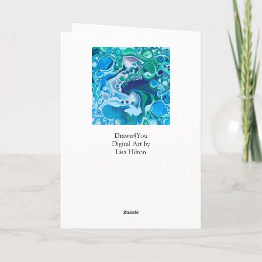 Blauw gevoel | Denk aan u Kaart (Achterkant)