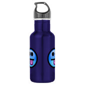 Blauw gezicht met uitgestoken tong Fles (Achterkant)