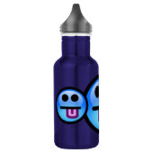 Blauw gezicht met uitgestoken tong Fles (Links)