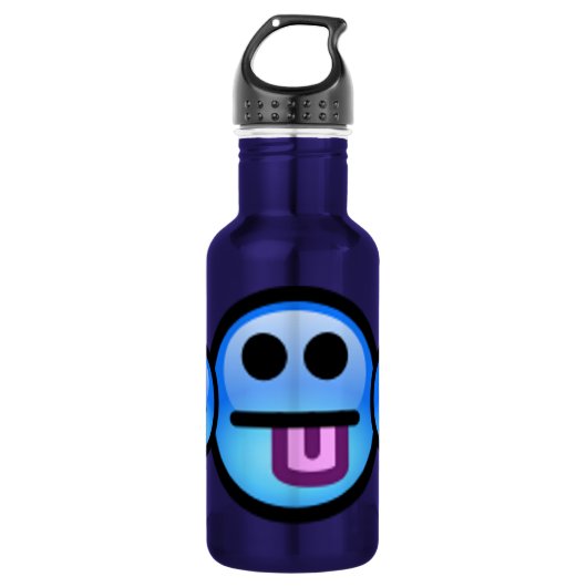 Blauw gezicht met uitgestoken tong Fles (Voorkant)