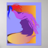 Blauw gezicht poster (Voorkant)