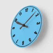 Blauw gezicht ronde klok (Hoek)
