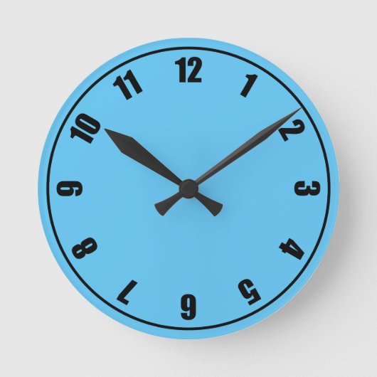 Blauw gezicht ronde klok (Voorkant)