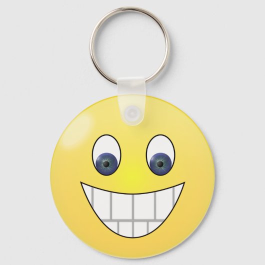 Blauw gezicht sleutelhanger (Voorkant)