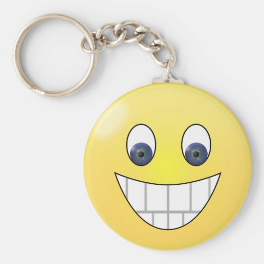 Blauw gezicht sleutelhanger (Voorkant)