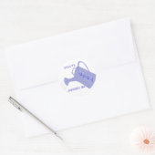 Blauw gieter, Aangepaste baby shower stickers (Envelop)