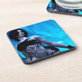 Blauw gif hard plastic onderzetters (Linkerzijde)