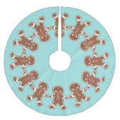 Blauw Gingerbread Schattige Kerstdecoratie Boomrok Kerstboom Rok (Voorkant)