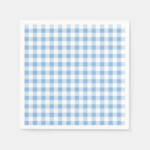 Blauw Gingham Baby-Q Barbecue Jongen BBQ Baby Show Servet