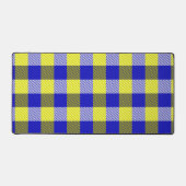 Blauw Gingham Check ontwerp Bureaumat (Voorkant)