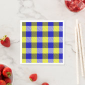Blauw Gingham Check ontwerp Servet (Insitu)