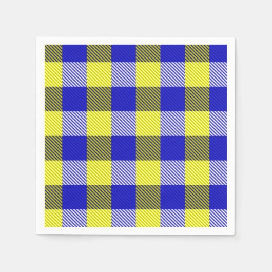 Blauw Gingham Check ontwerp Servet (Voorkant)