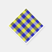 Blauw Gingham Check ontwerp Servet (Hoek)