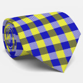Blauw Gingham Check ontwerp Stropdas
