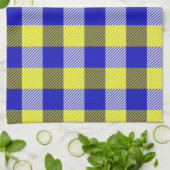 Blauw Gingham Check ontwerp Theedoek (Gevouwen)