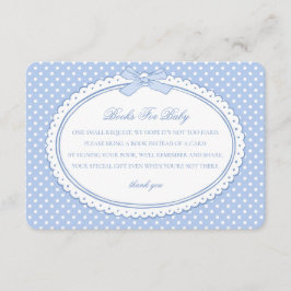 Blauw Gingham Coquette Boeken voor Baby Informatiekaartje