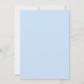 Blauw Gingham Coquette Strik Babyshower Kaart (Achterkant)