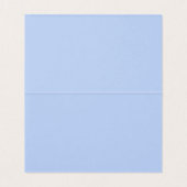 Blauw Gingham Coquette Strik Plakkaat Tafel Decora Kaart (Binnenkant ongevouwen)