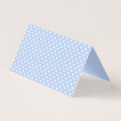 Blauw Gingham Coquette Strik Plakkaat Tafel Decora Kaart (Achterkant)