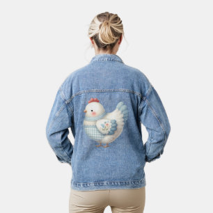 Blauw Gingham Cottage Kip Denim Jacket
