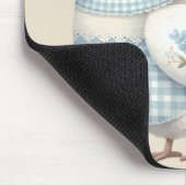 Blauw Gingham Cottage Kip Muismat (Hoek)