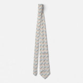 Blauw Gingham Cottage Kip Stropdas (Achterkant)