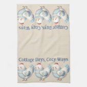 Blauw Gingham Cottage Kip  Theedoek (Verticaal)