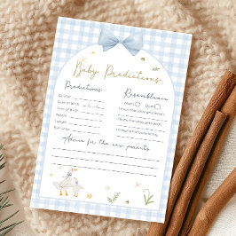 Blauw Gingham Dwaze Gans Douche Voorspellingen Spe