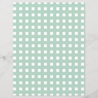 Blauw Gingham en Witboek blad