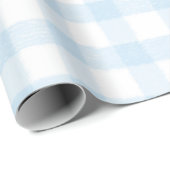 Blauw Gingham Inpakpapier Geruit Cadeau Papier (Rol Hoek)