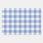 Blauw Gingham Inpakpapier Vel (Voorkant)