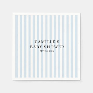 Blauw Gingham Jongens Baby Shower Servet