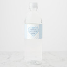 Blauw Gingham Kant Hart Jongens Baby Shower